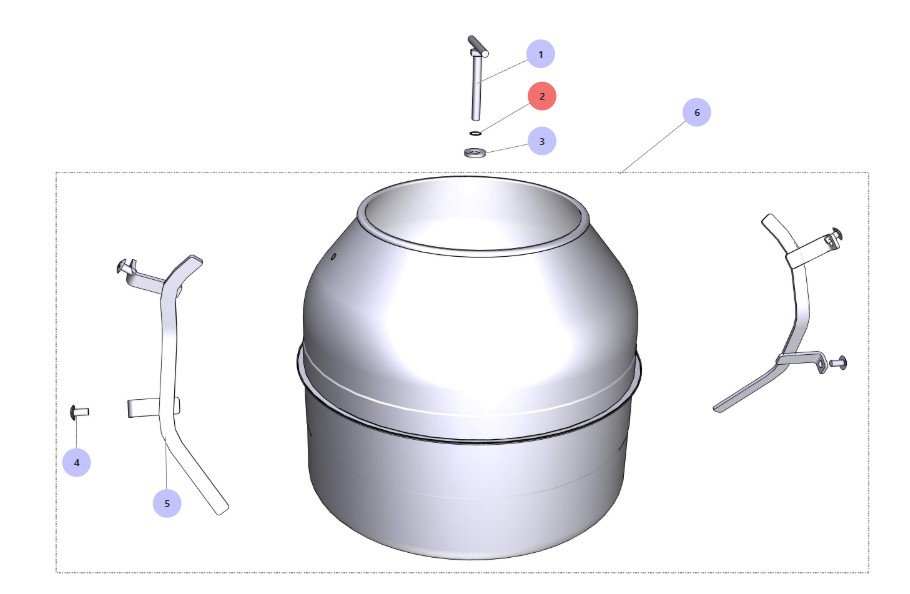IMER MIXER PADDLE STOP RING 3206800